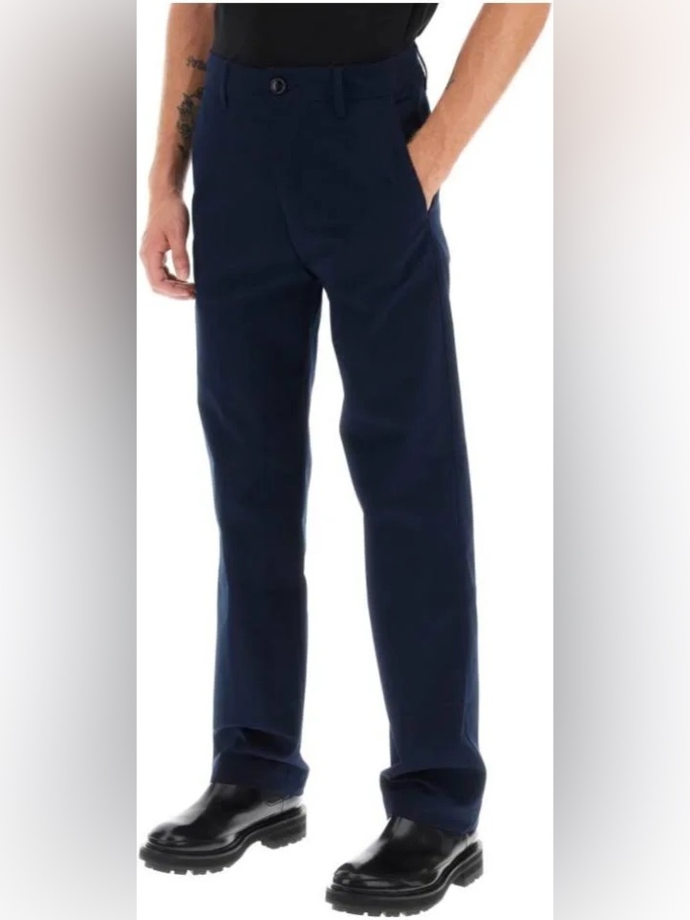 Ami Paris Alexandre Mattiussi Straight-leg Trousers In Blue Large